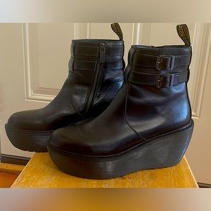 Doc Marten Caitlin Black Wedge Booties